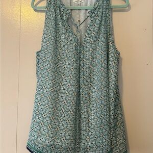 Max Studio Women's Blue Patterned Sleeveless Top Size XL. New with tags!